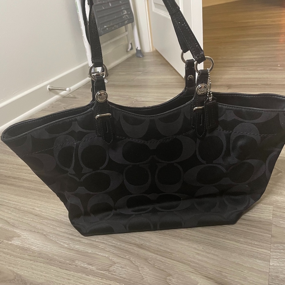 Black COACH Tote Bag